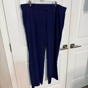 Danskin Now Blue Stretch Pants Size XXL/2X (20) inseam=31” rise=11” C7357